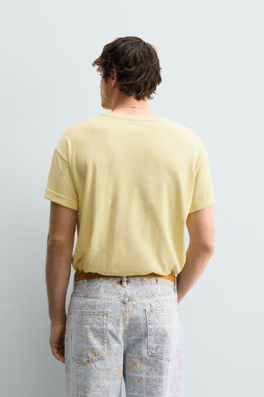 LEBLON WASHED T-SHIRT - Butter by Zara - Image 2