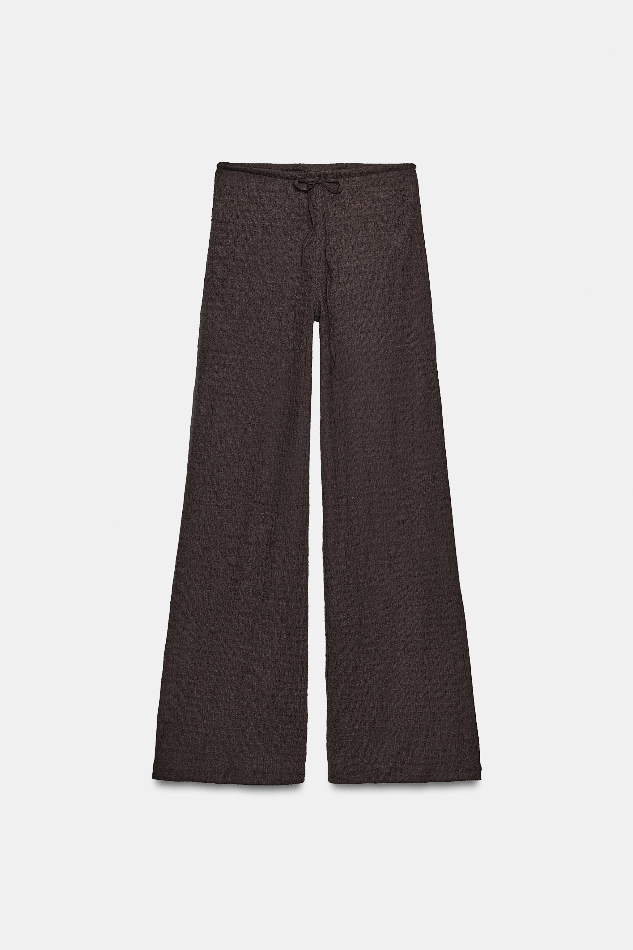 PANTALON DROIT TEXTURÉ