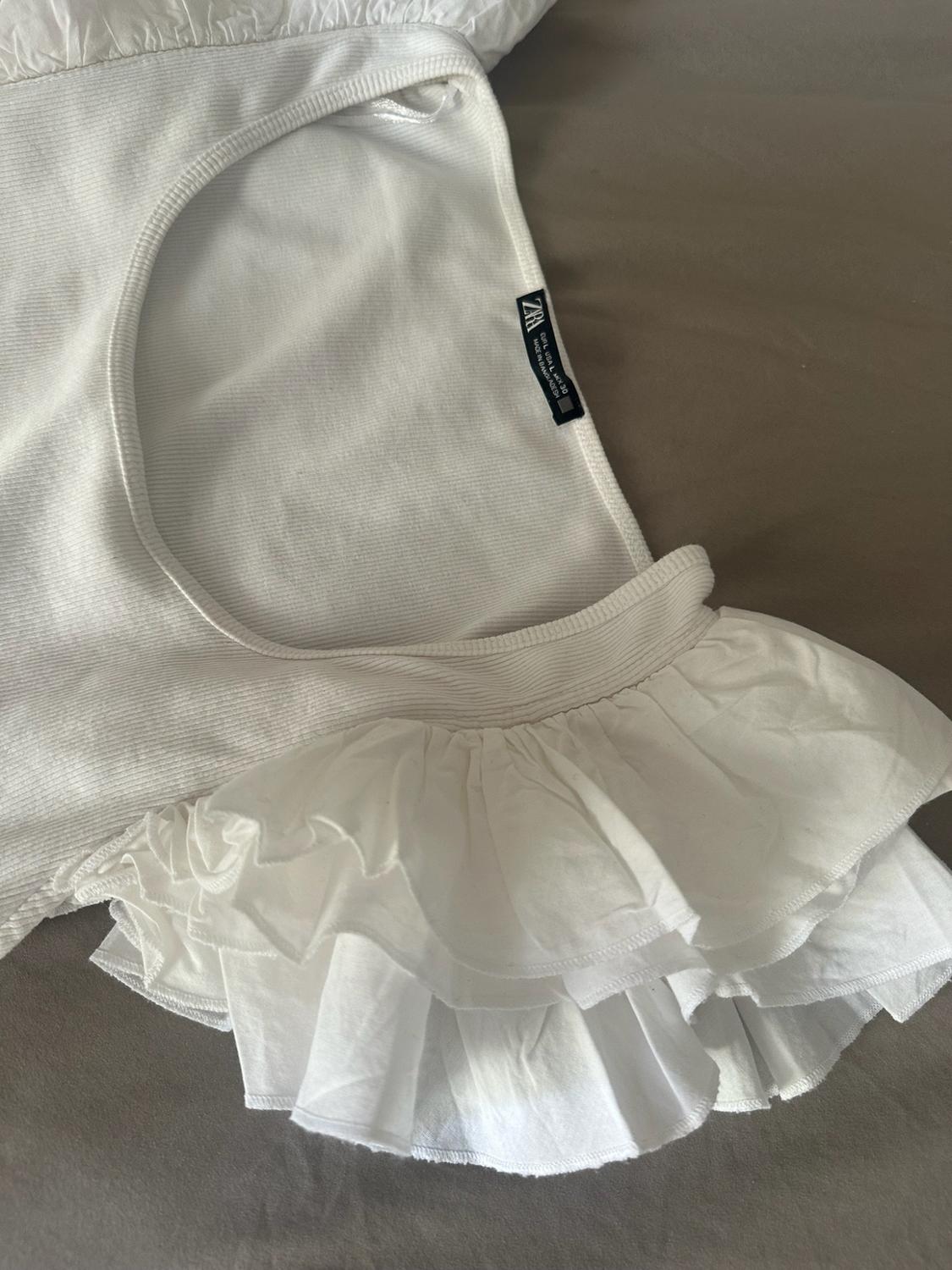 RIBBED BODYSUIT WITH RUFFLES - Image 3
