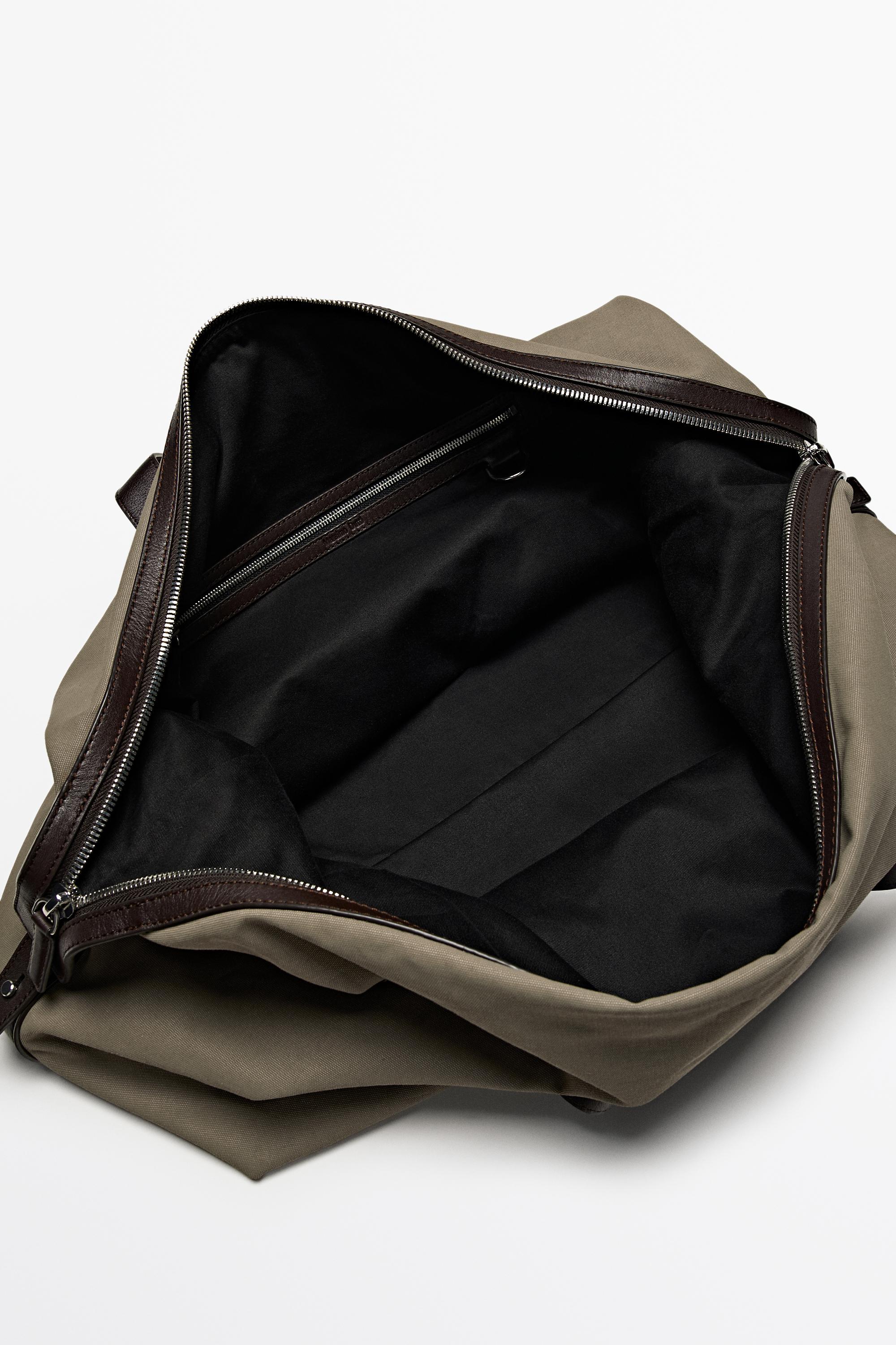 Nappa leather detail travel bag