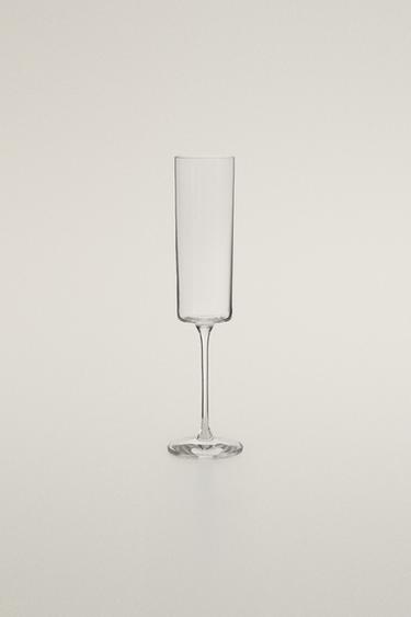 STRAIGHT CRYSTALLINE FLUTE GLASS - Transparent by Zara