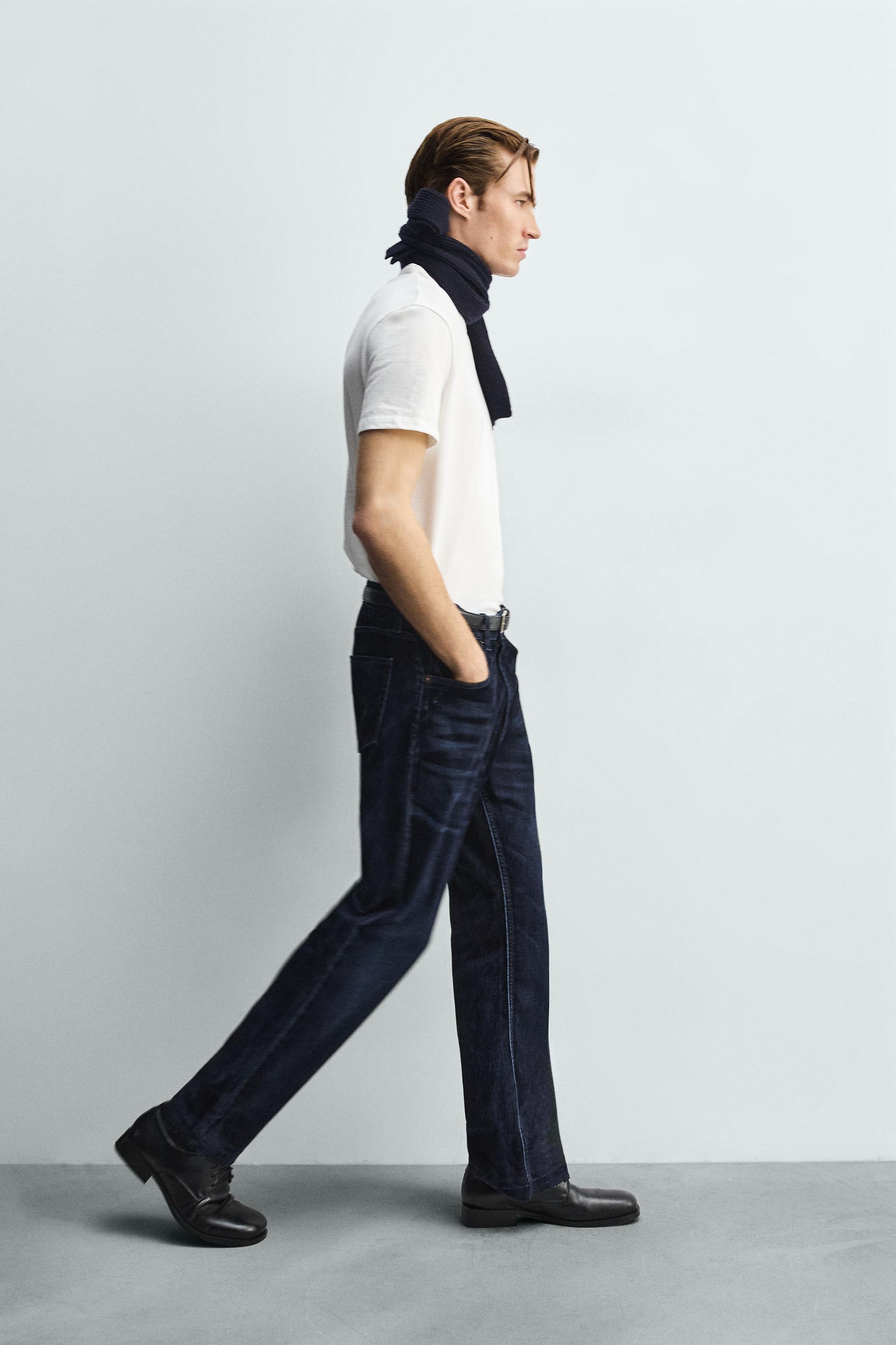 FLOCKED FLARE FIT JEANS