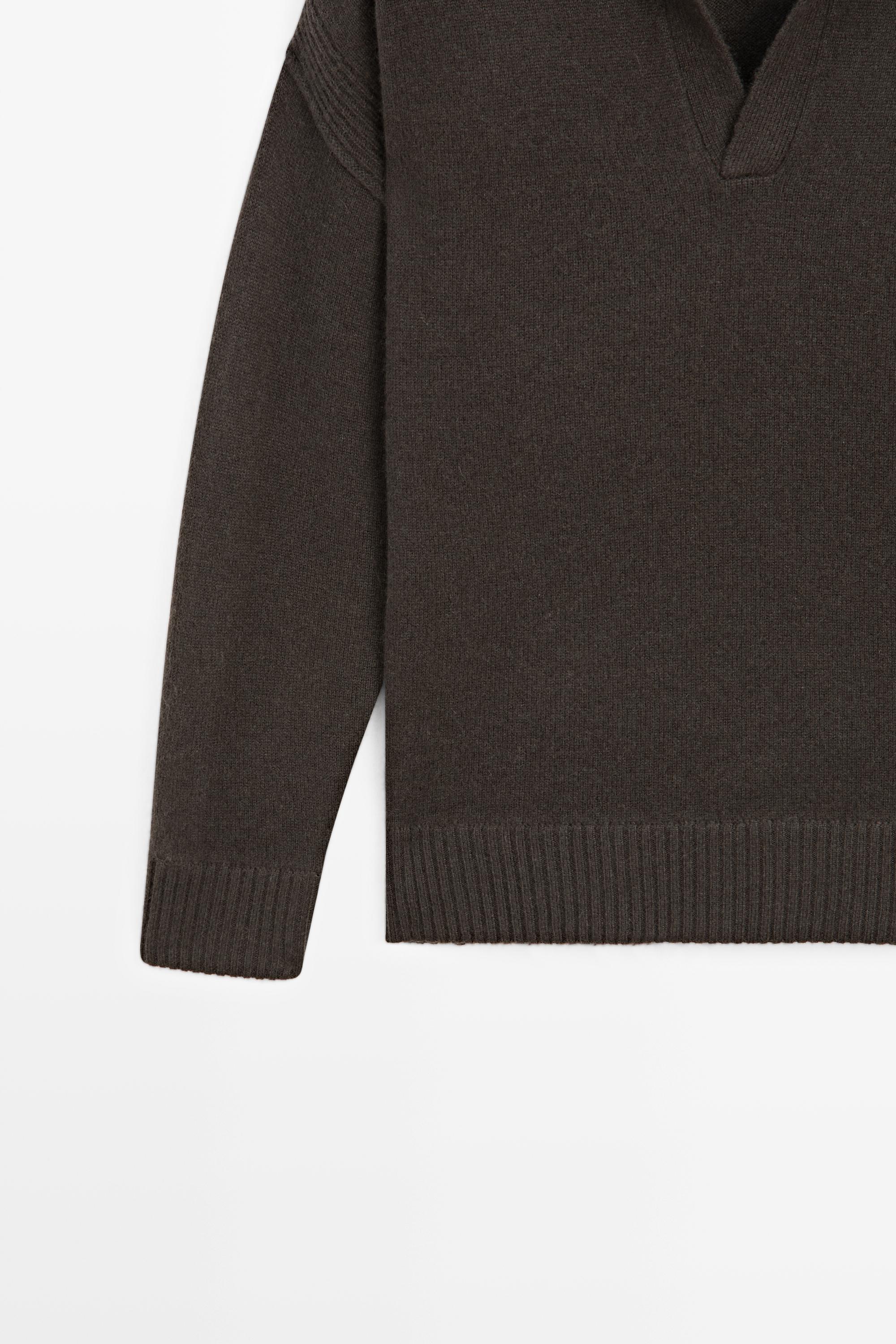 100% Cashmere Knit Polo Sweater