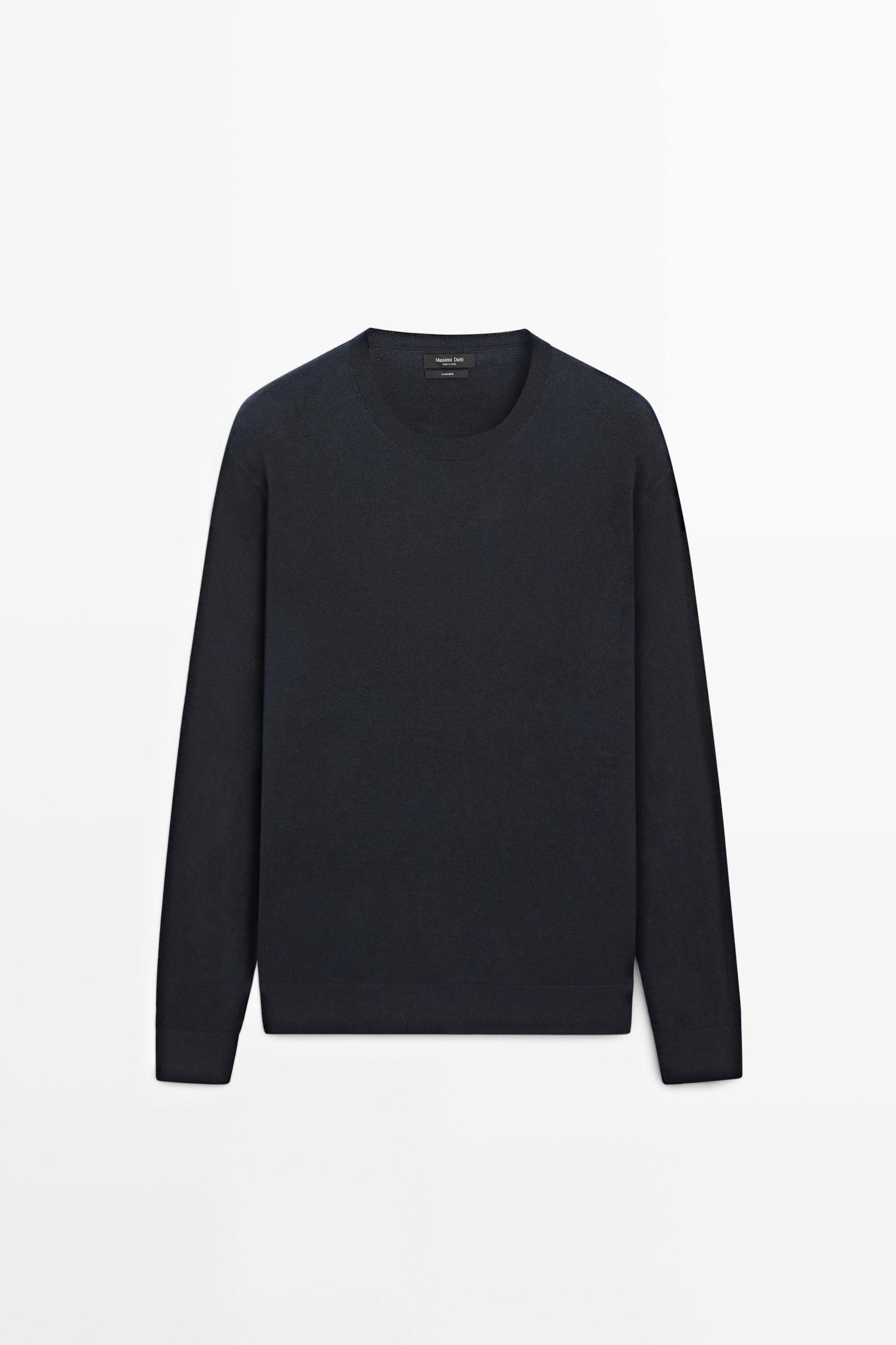 100% cashmere crew neck sweater