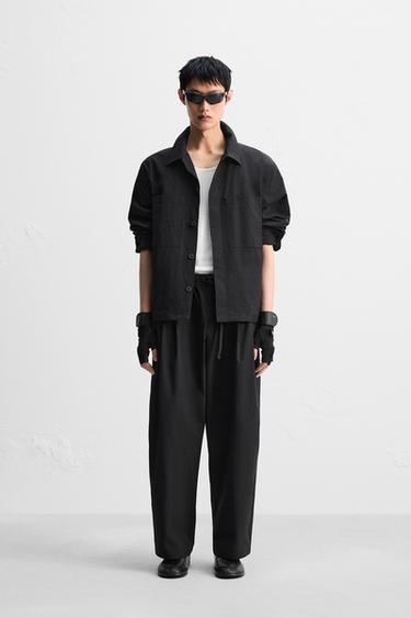 TECHNICAL OVERSHIRT WITH POCKETS - Black by Zara