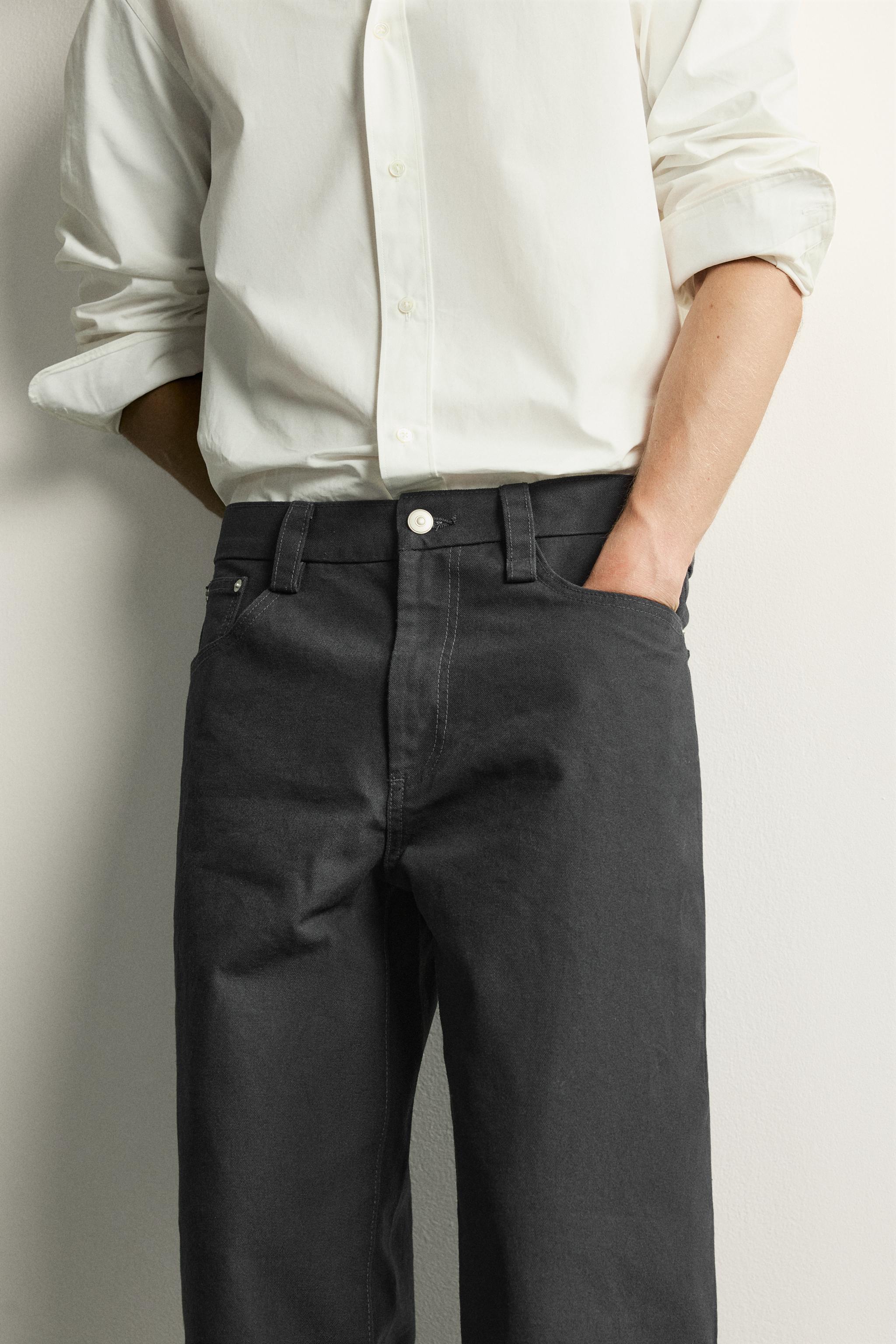 Мужские джинсы Zara STRAIGHT RELAXED FIT JEANS — фото 5