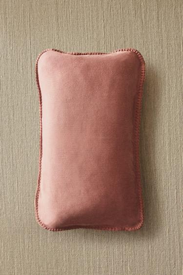 Zara Pembe - ÇOCUK FİTİLLİ KADİFE KIRLENT KILIFI