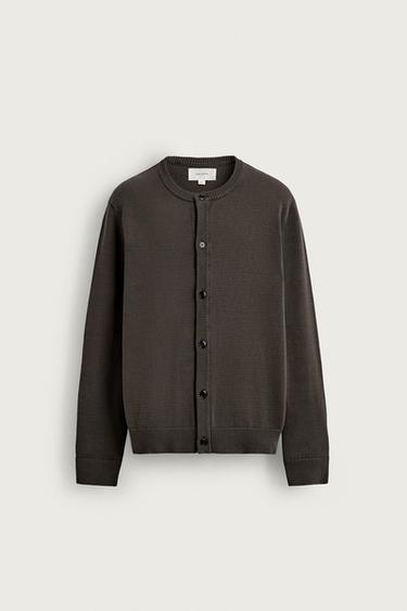 CÁRDIGAN REGULAR FIT ALGODÓN - Marrón de Zara