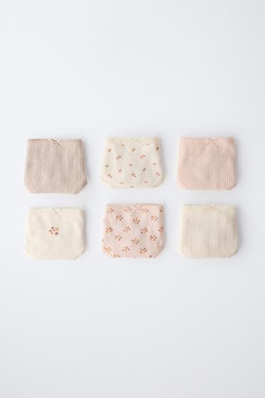 1 1/2-6 ЖАС/ ГҮЛДІ ПРИНТІ БАР АЛТЫ ІШ КИІМНЕН ТҰРАТЫН ЖИНАҚ - Боз қызғылт Zara компаниясынан