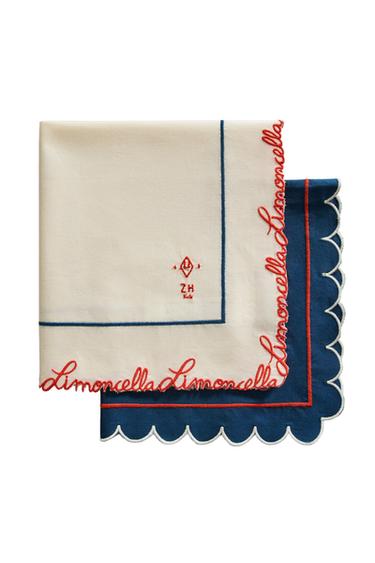PACK OF LIMONCELLA COTTON NAPKINS X THE ANIMALS OBSERVATORY (PACK OF 2) - Light beige by Zara