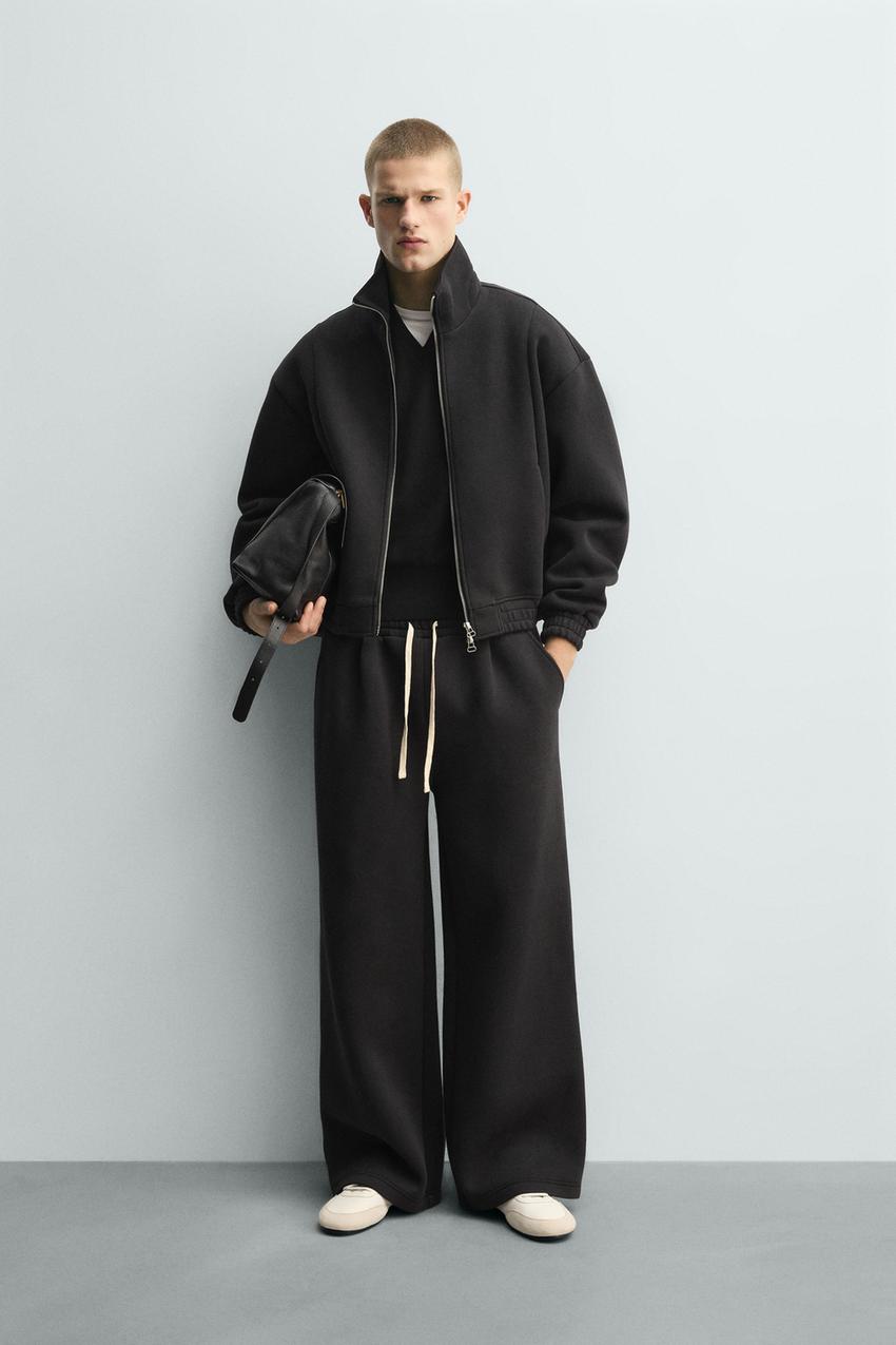 クロップド丈テクニカルジャケット - ブラック | ZARA Japan / 日本