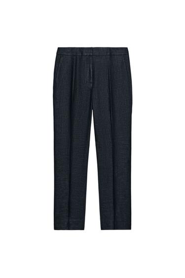 PANTALÓN BÁSICO RÚSTICO - Marino de Zara