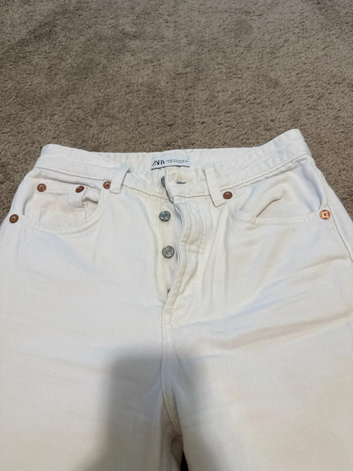 ZW PREMIUM CULOTTE JEANS IN WHITE - Image 3