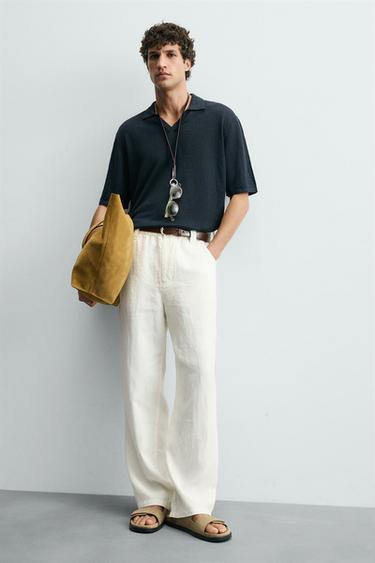 DOUBLE STRAP LEATHER SANDALS - Beige by Zara