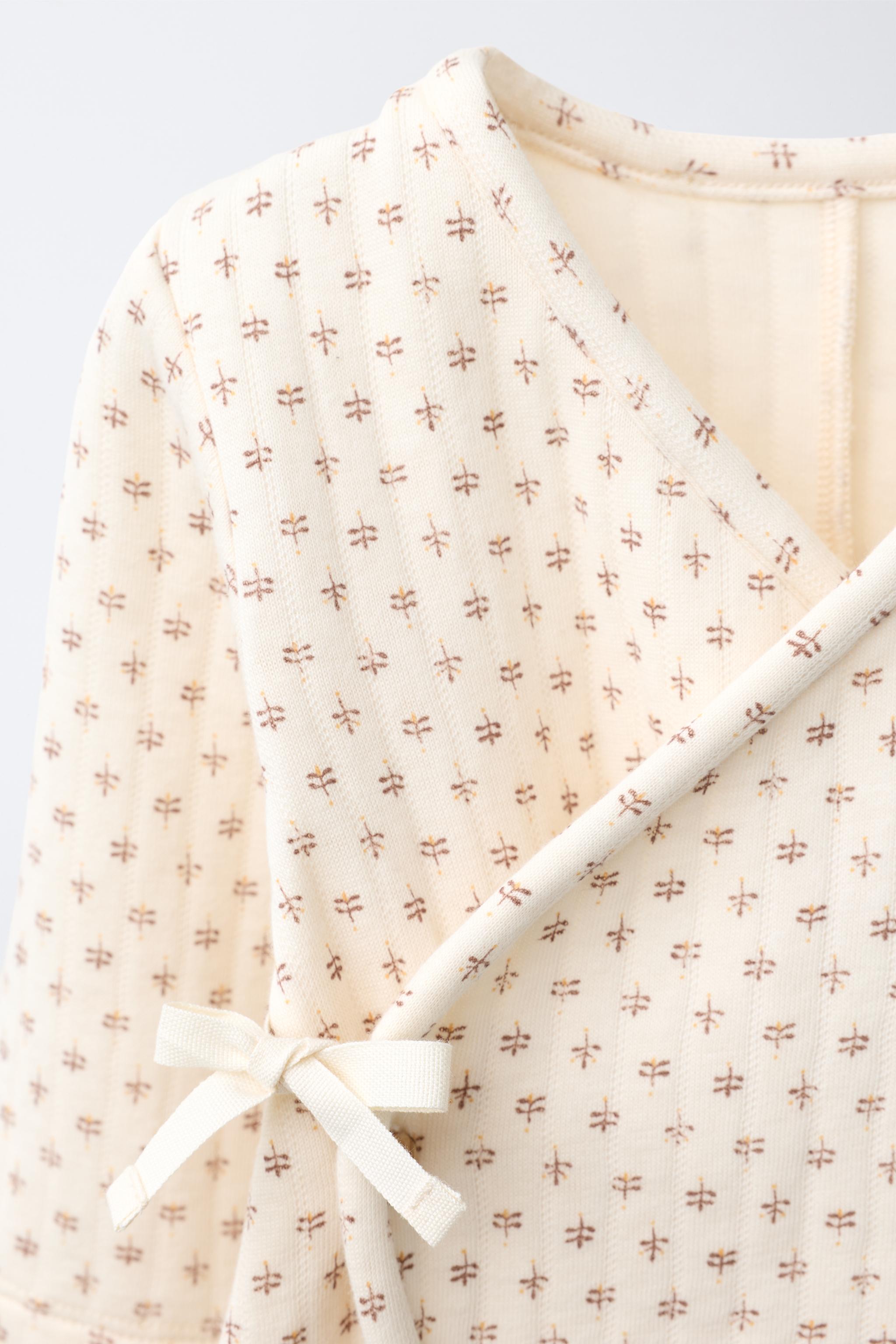 TWIG PRINT WRAP JUMPSUIT