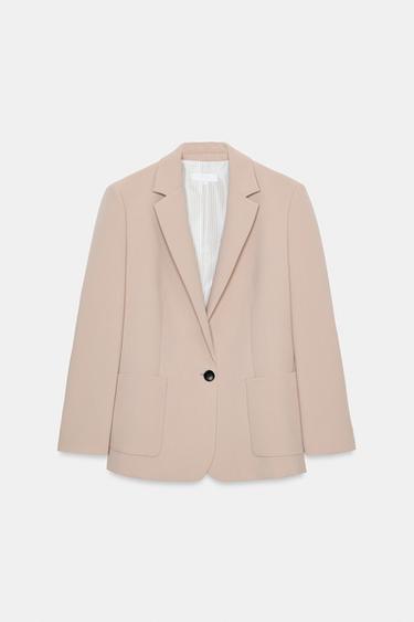 VESTE DROITE À ÉPAULETTES - Sable de Zara - Image 6