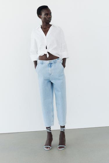 Z1975 HIGH-WAISTED CARROT FIT JEANS - Mid-blue by Zara - Image 0