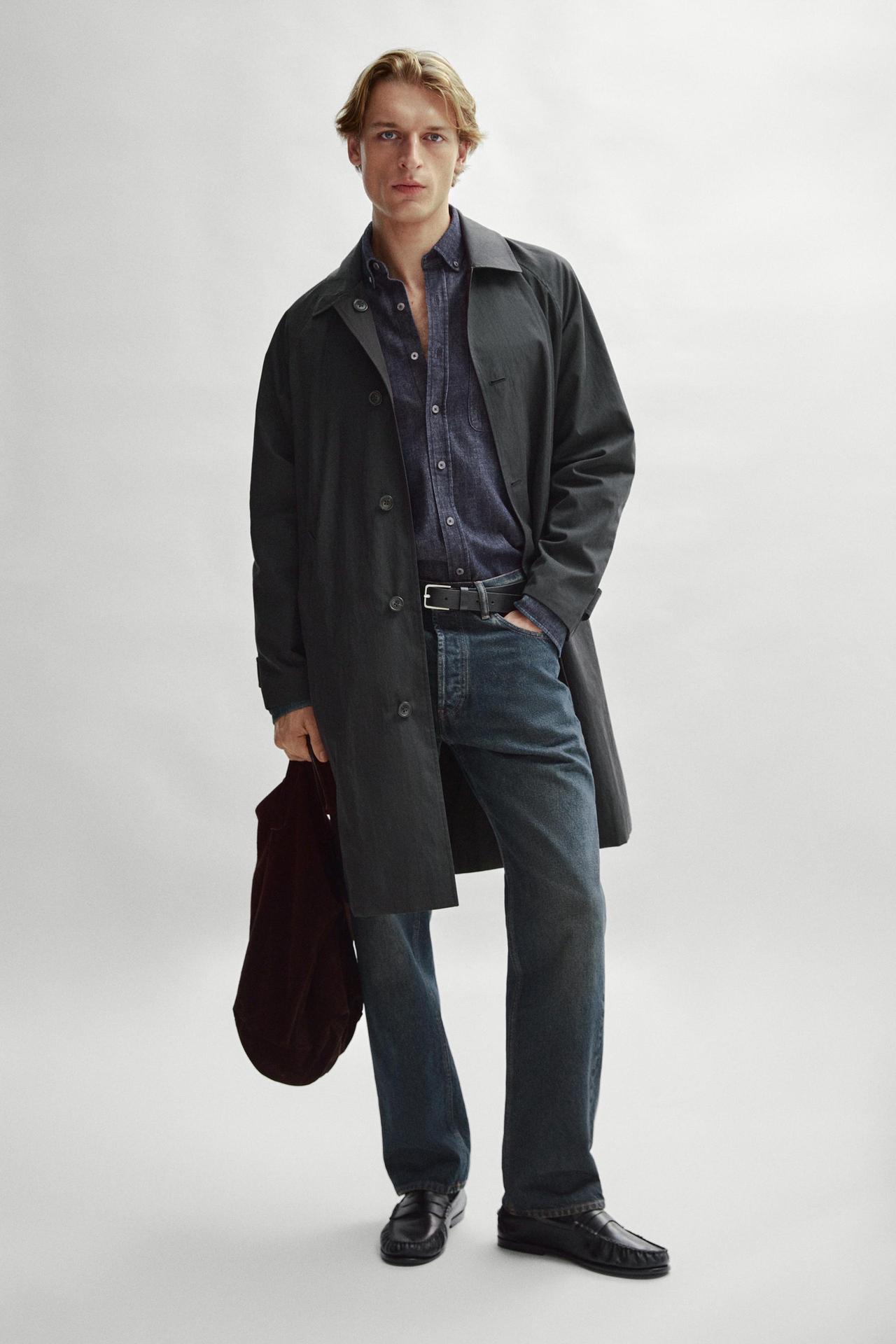 Long reversible technical parka — Dark navy