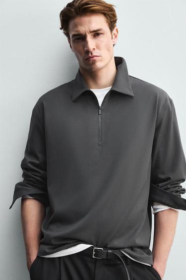 VISCOSE POLO SHIRT - Dark green by Zara - Image 4