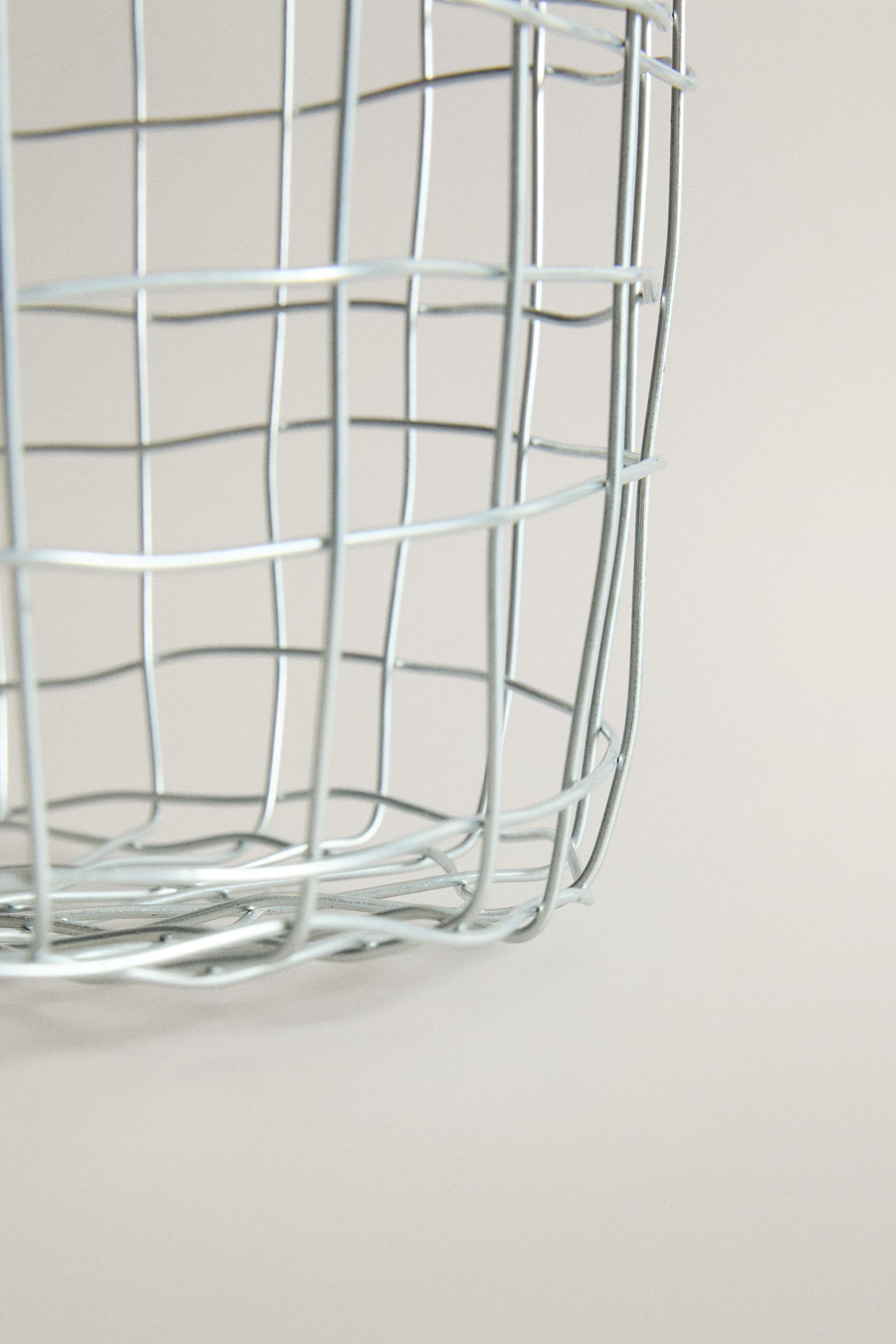 IRON AND RATTAN BASKET