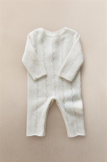 CASHMERE BABY ROMPER - Oyster-white by Zara - Image 5