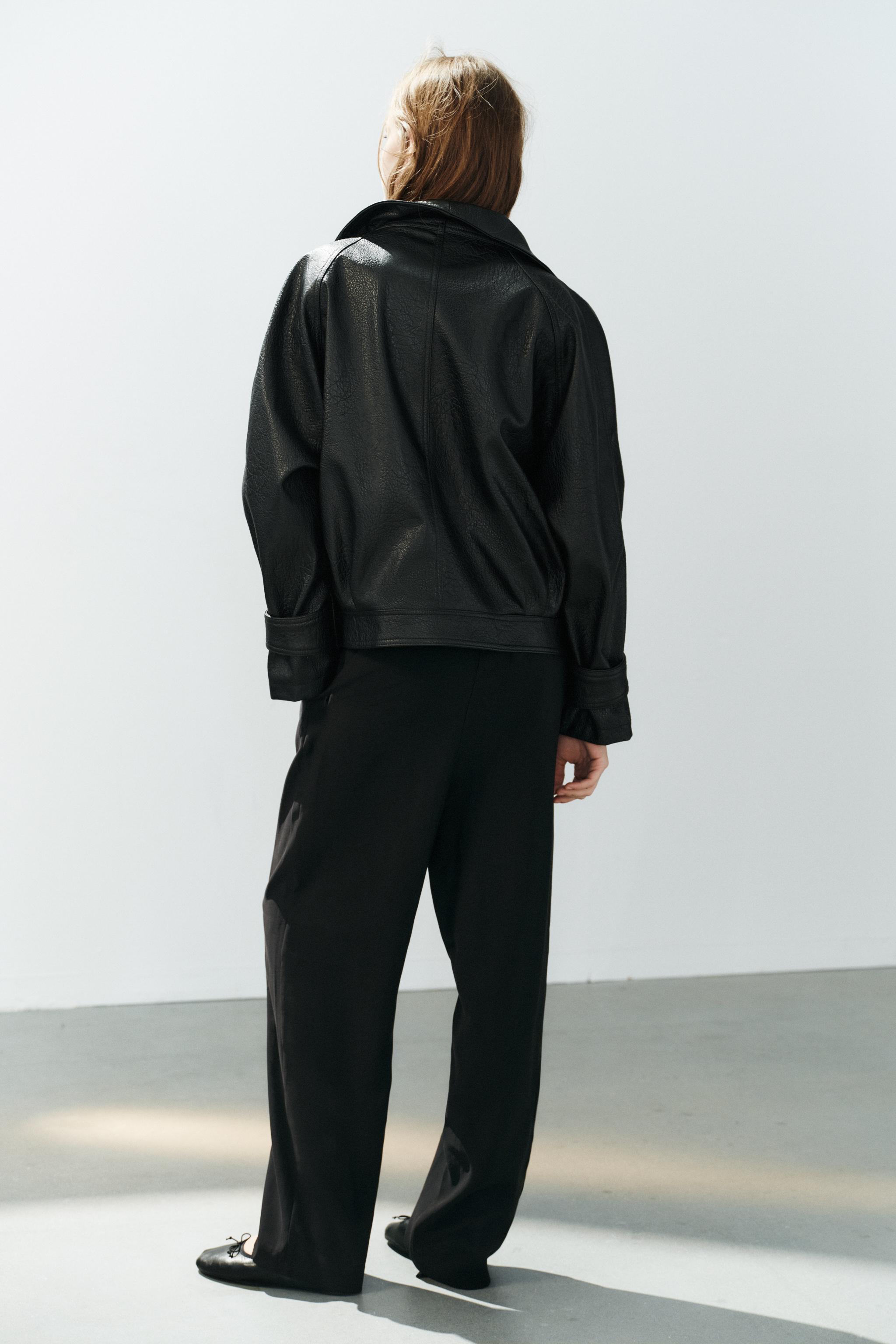 BLOUSON DE MOTARD EN MATIÈRE SYNTHÉTIQUE