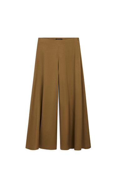Pantalon large en tissu fluide - 694 de Zara