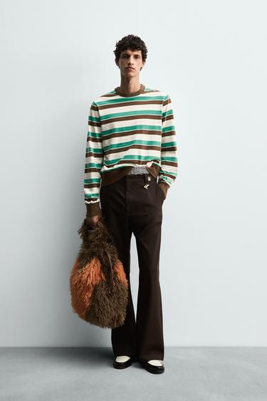 ÁO PHÔNG KẺ SỌC HARRY LAMBERT FOR ZARA X DISNEY - Màu nâu/Xanh lục từ Zara - Hình ảnh 0