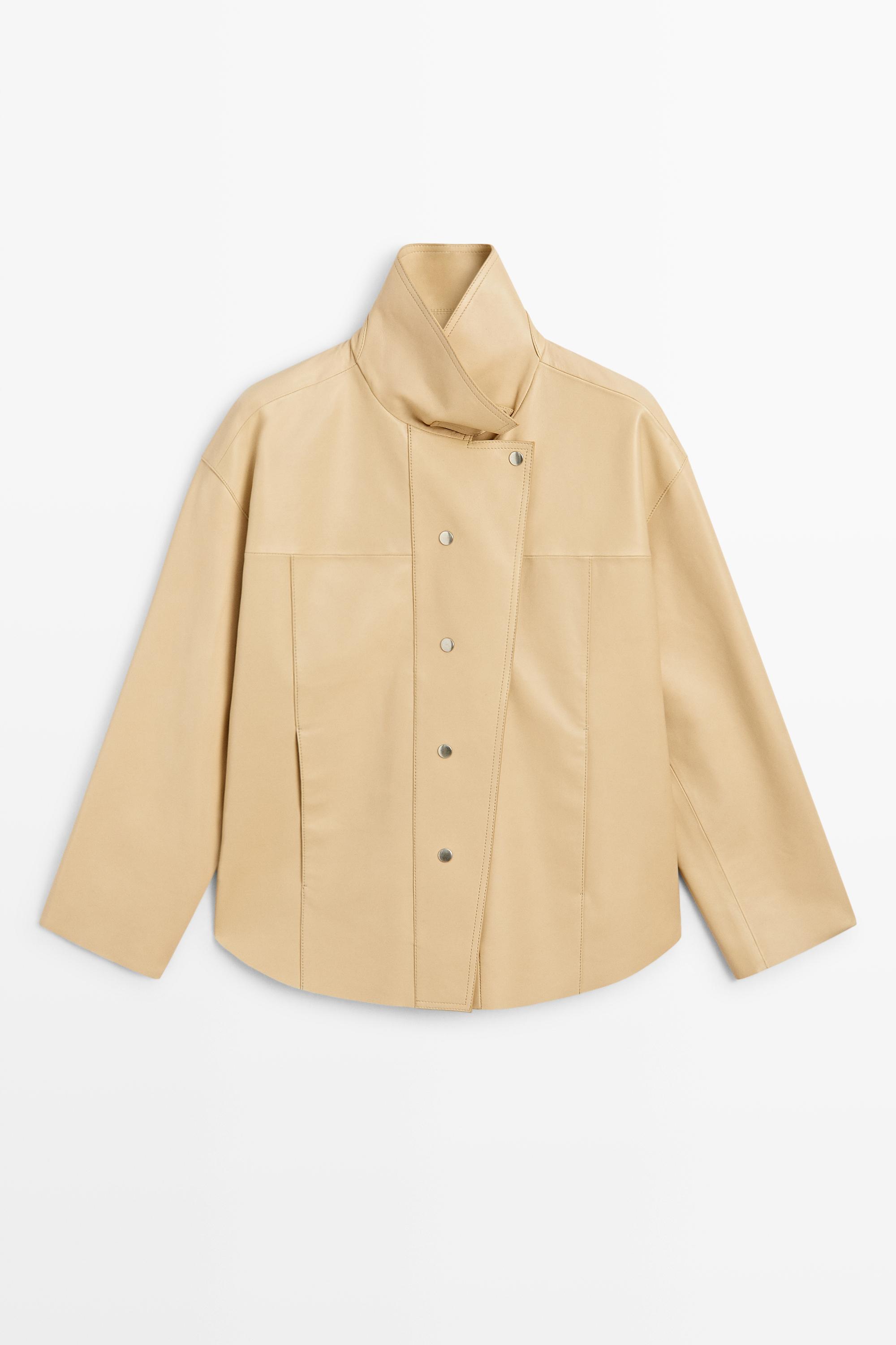 Nappa leather shirt - Yellow | ZARA United States