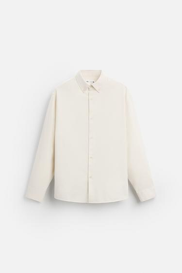 SLIM FIT SHIRT - Beige by Zara