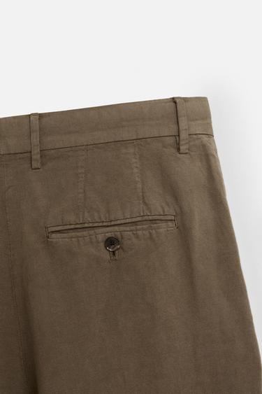 PANTALON DÉLAVÉ DE COSTUME - Kaki de Zara - Image 8