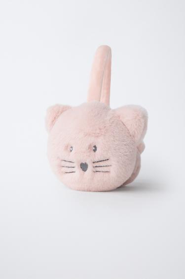 FAUX FUR MOUSE EARMUFFS - Pink by Zara - Image 1