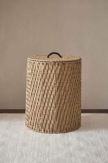 PANIER ROND COUVERCLE - Beige clair de Zara