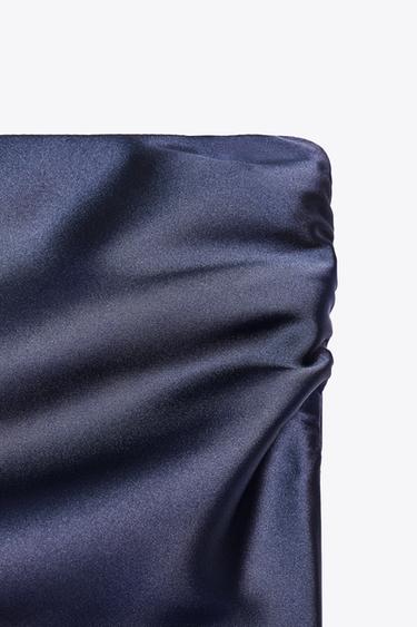 SATIN HALTER TOP - Midnight blue by Zara - Image 7