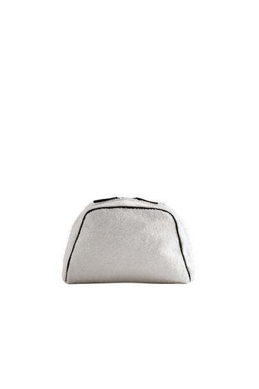TERRY WASH BAG WITH TRIM DETAIL - White by Zara