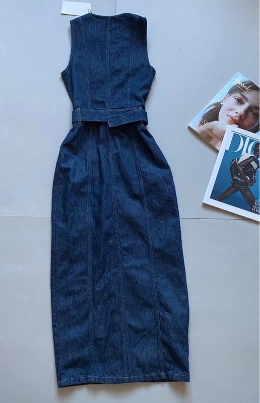 Z1975 DENIM DRESS WITH BELT - Image 2