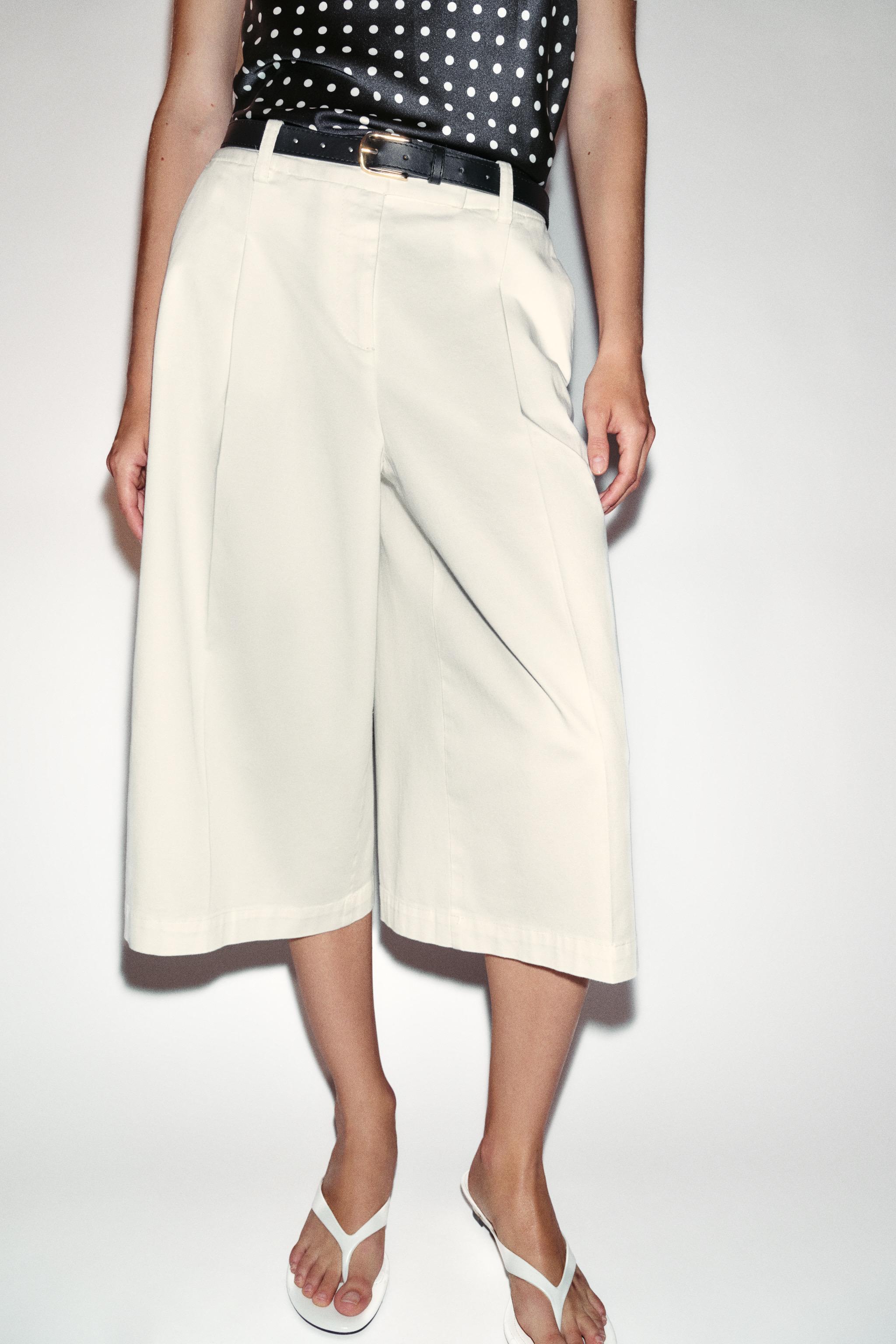 LONG BELTED SHORTS — White