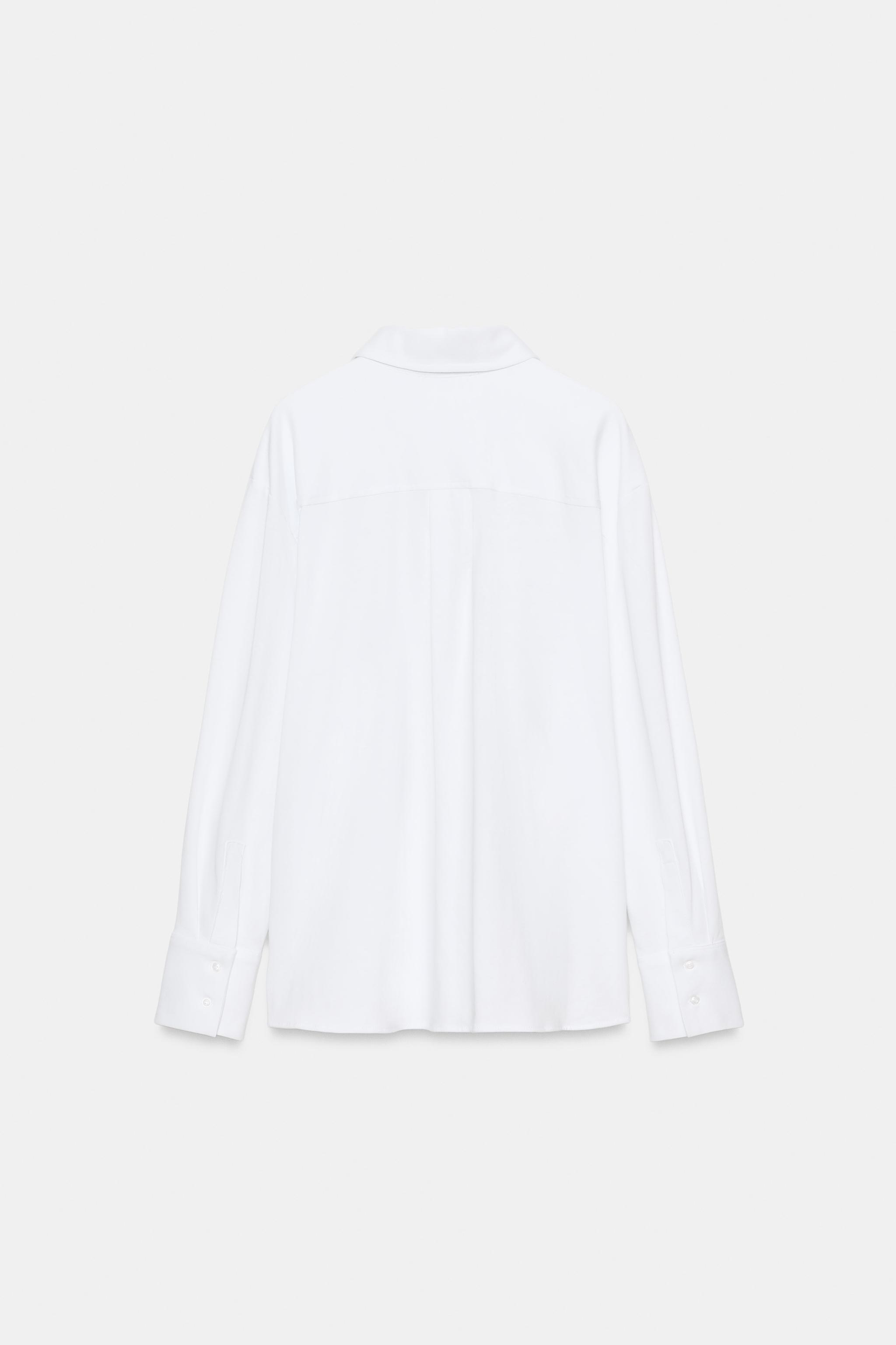 Женские рубашки Zara 100% Cotton Button-Up Shirt — фото 8