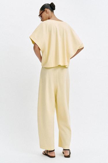 TOP RUSTIQUE CAPE - Jaune de Zara - Image 3