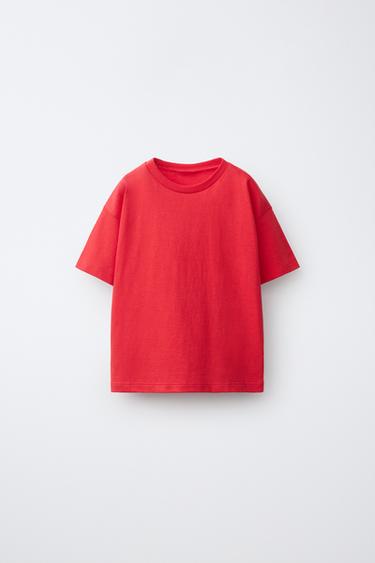 CAMISETA LISA - Rojo de Zara