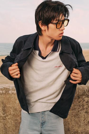 REGULAR FIT JACKET WITH POCKETS - Navy blue by Zara