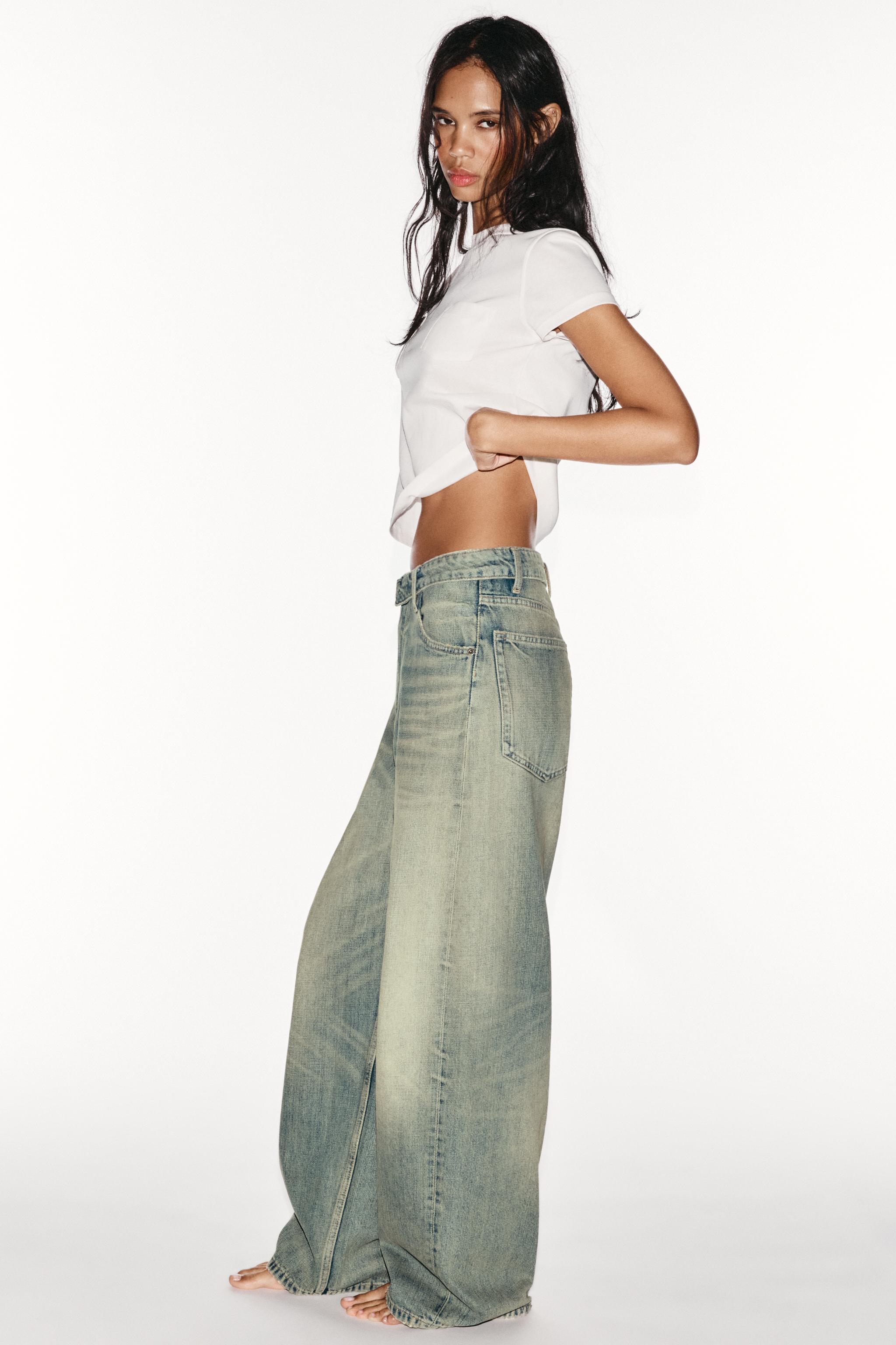 TRF MID-RISE FOLDED WAIST JEANS