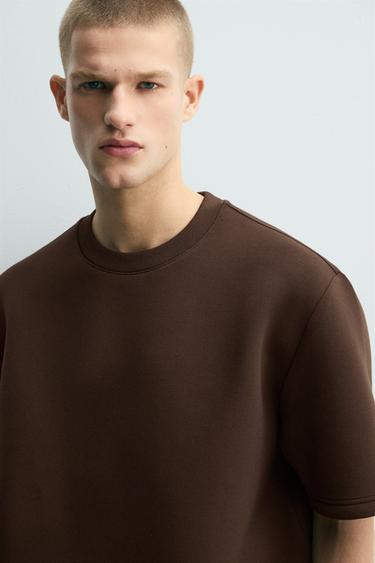 SWEAT RELAXED FIT TECHNIQUE - Marron foncé de Zara - Image 5