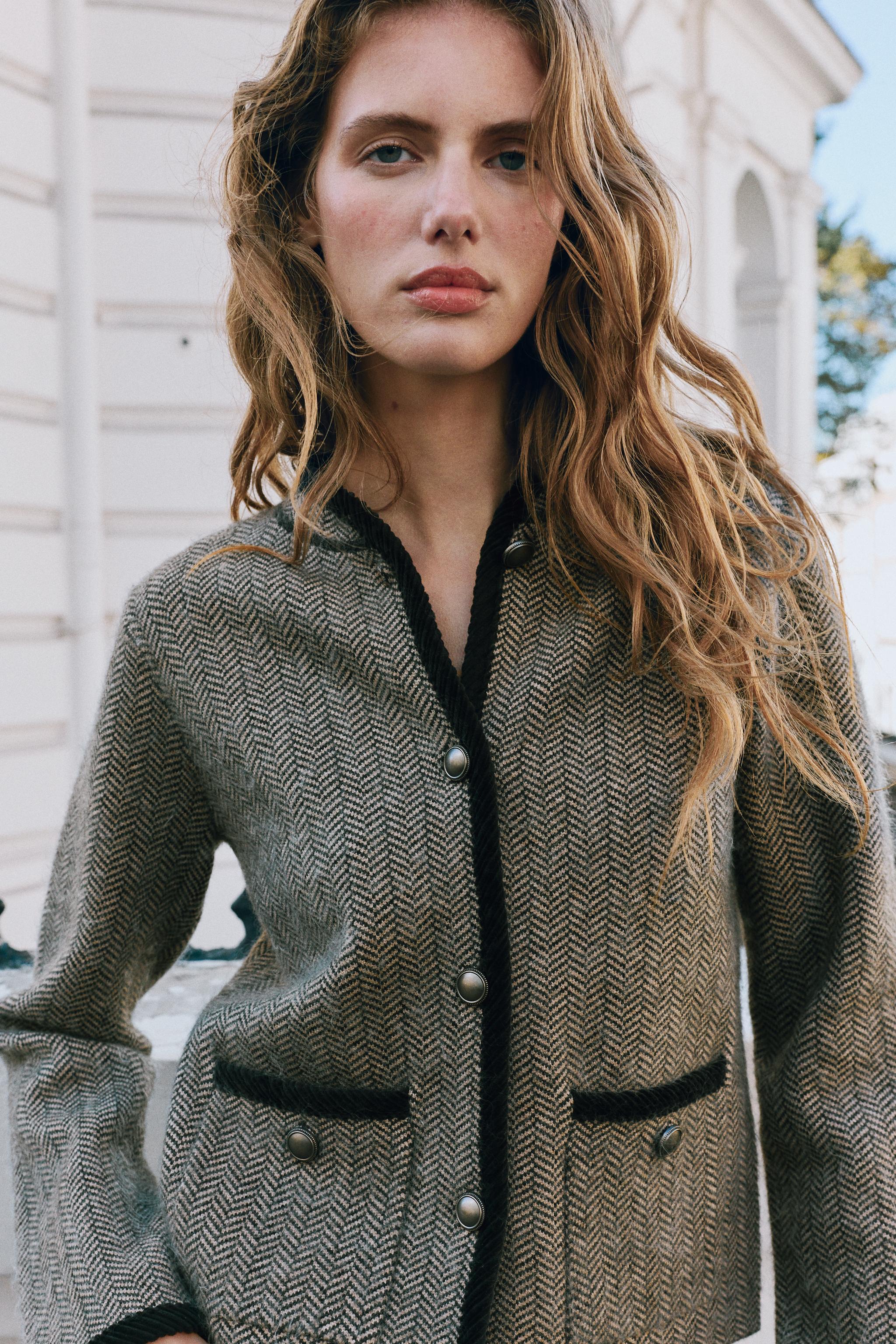 Herringbone Cardigan by Zara