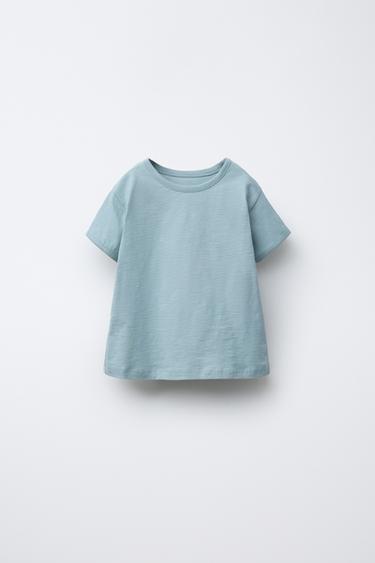 Zara 背部荷葉邊 T 恤 - 藍色