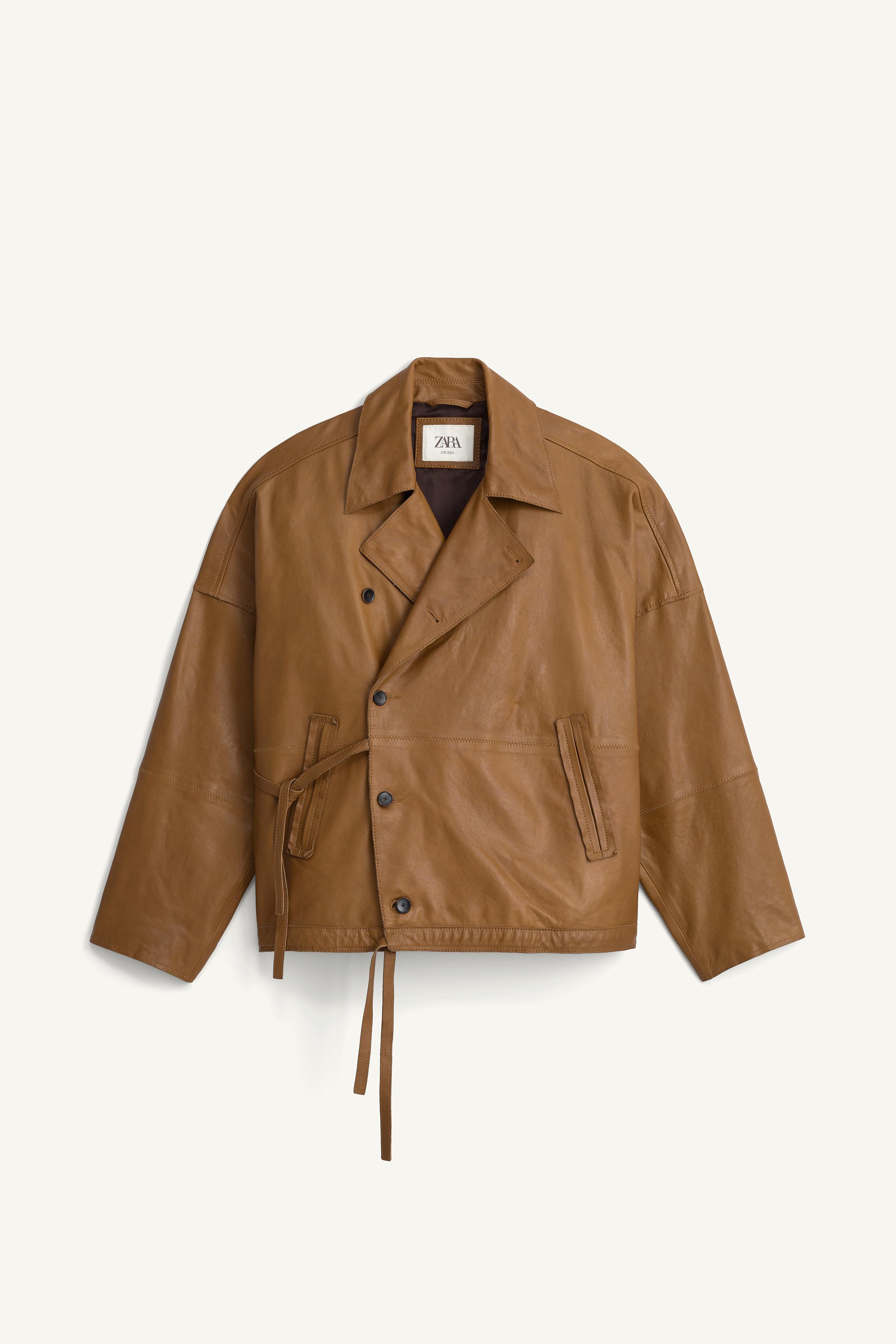 BLOUSON RELAXED EN CUIR NAPPA