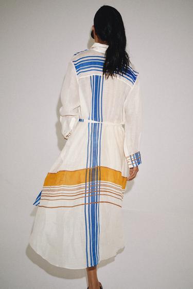 ROBE CHEMISE RAMIE 100% ZW COLLECTION - Multicolore de Zara - Image 2