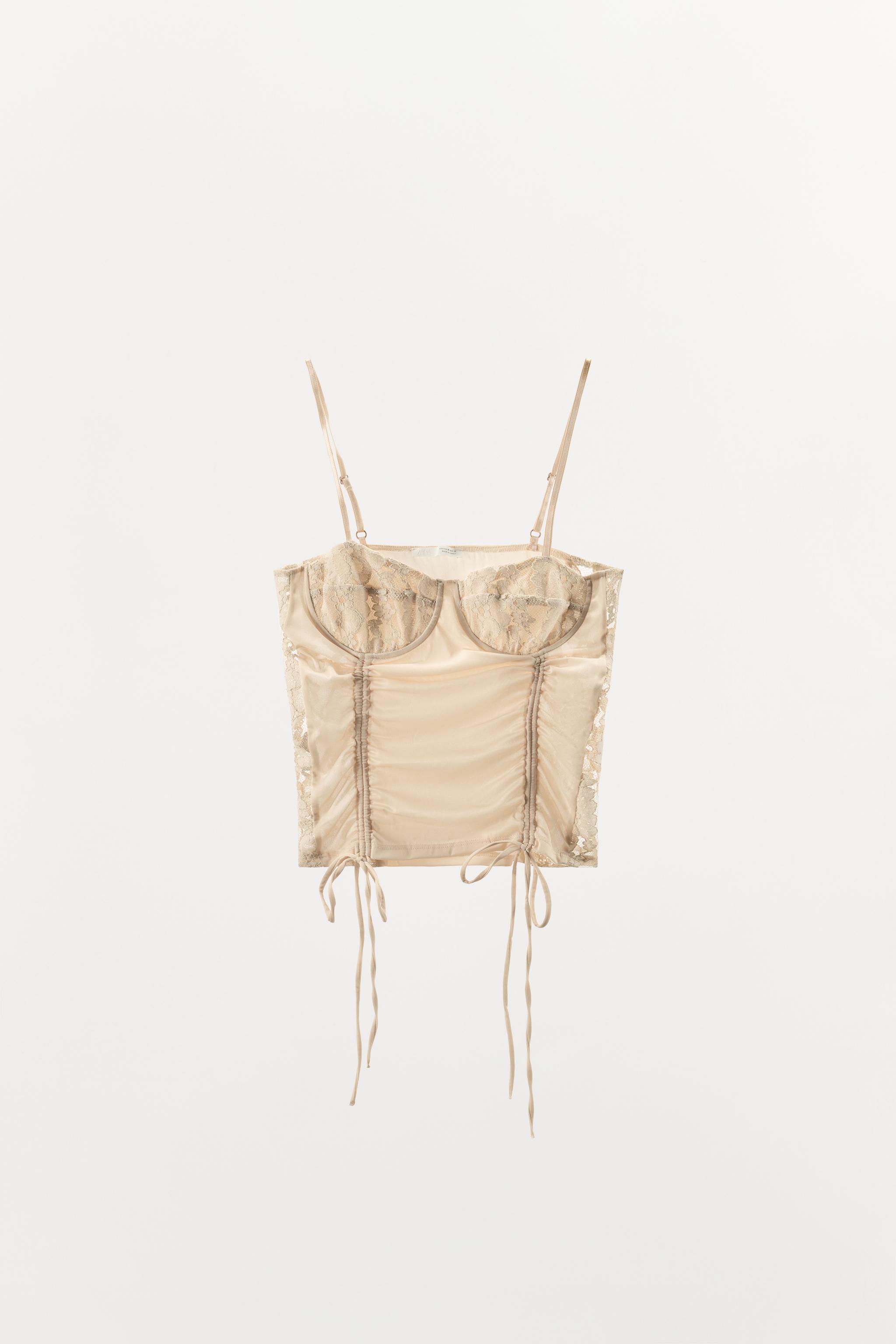 LACE COMBINATION CORSET TOP