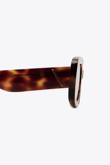 Zara OVAL TORTOISESHELL SUNGLASSES - Brown
