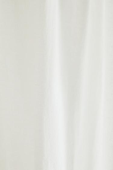 LINEN CURTAIN WITH OPENWORK EDGE - Oyster-white by Zara - Image 3